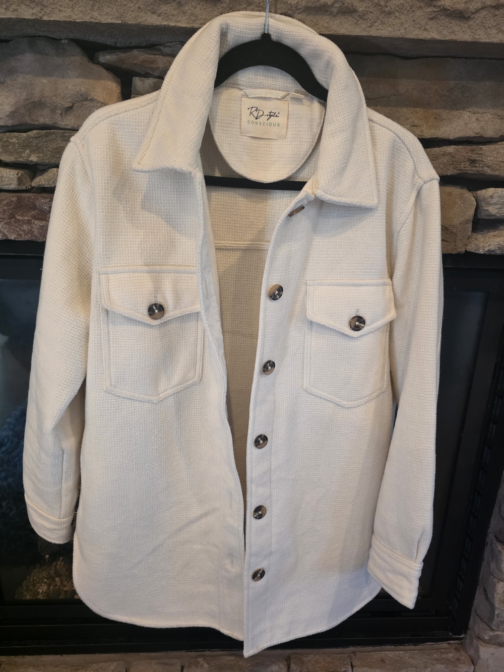 RD Style Cream Utility Shacket Jacket
